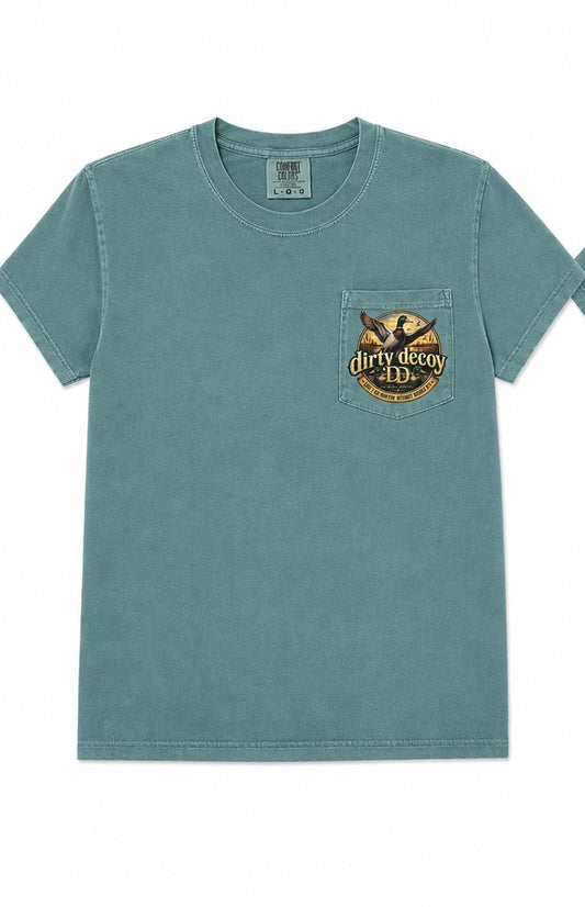 Dirty Decoy Can't Go Huntin Pocket Tee - Front pocket