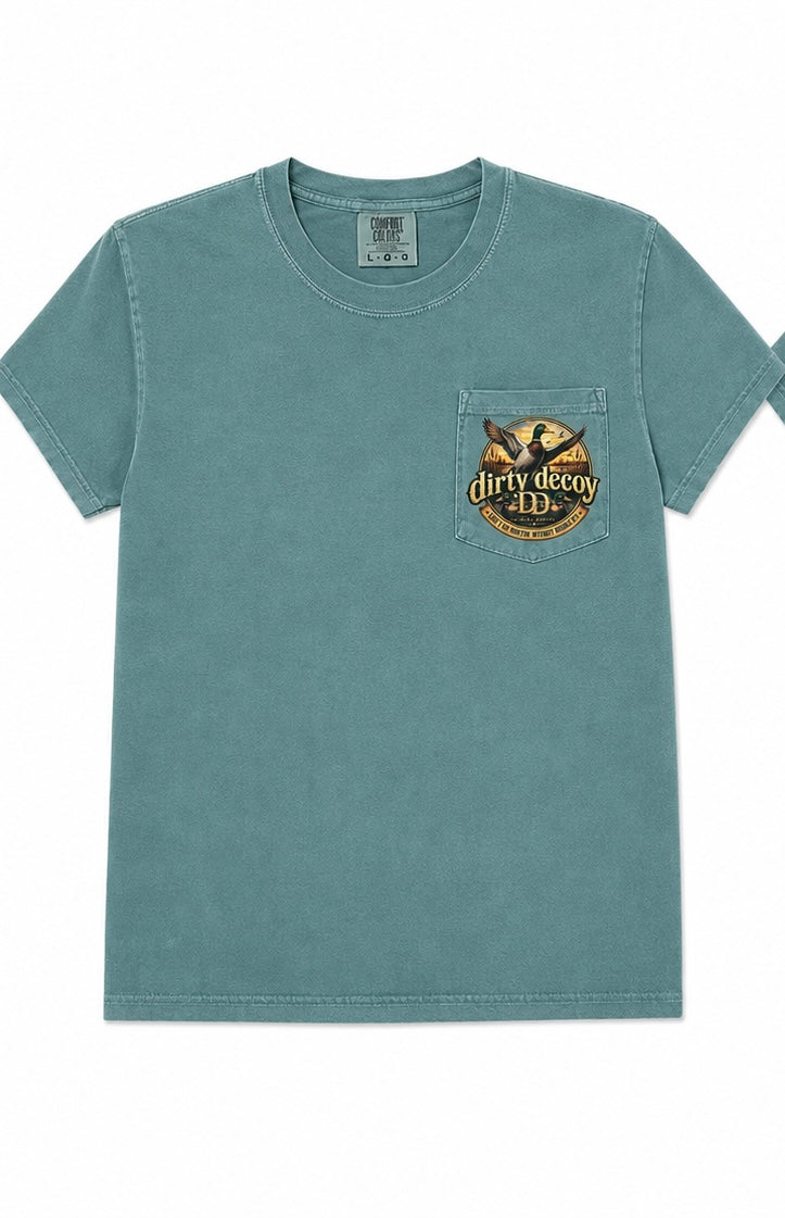 Dirty Decoy Can't Go Huntin Pocket Tee - Front pocket