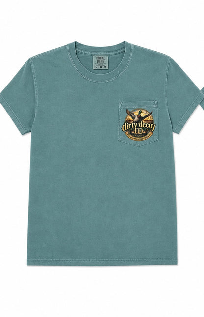 Dirty Decoy Can't Go Huntin Pocket Tee - Front pocket